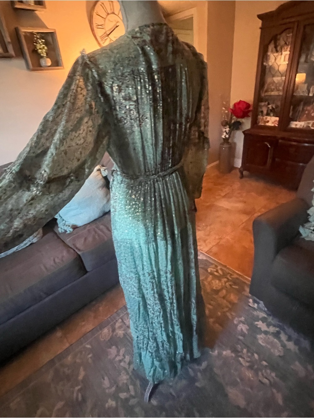 BA&SH Oriane printed wrap maxi dress
*As-Is* belted wrap around tie is cut short - Picture 13 of 13